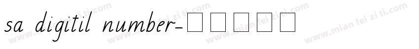 sa digitil number字体转换